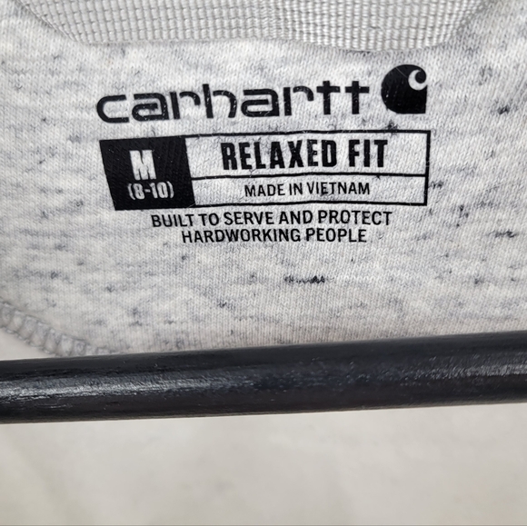 Carhartt Women's Heather Gray Relaxed Fit Midweight Crewneck Crewneck Sweater M - Picture 4 of 5